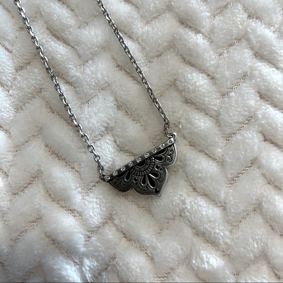 NWOT Brighton Mandala Diamond Silver Necklace